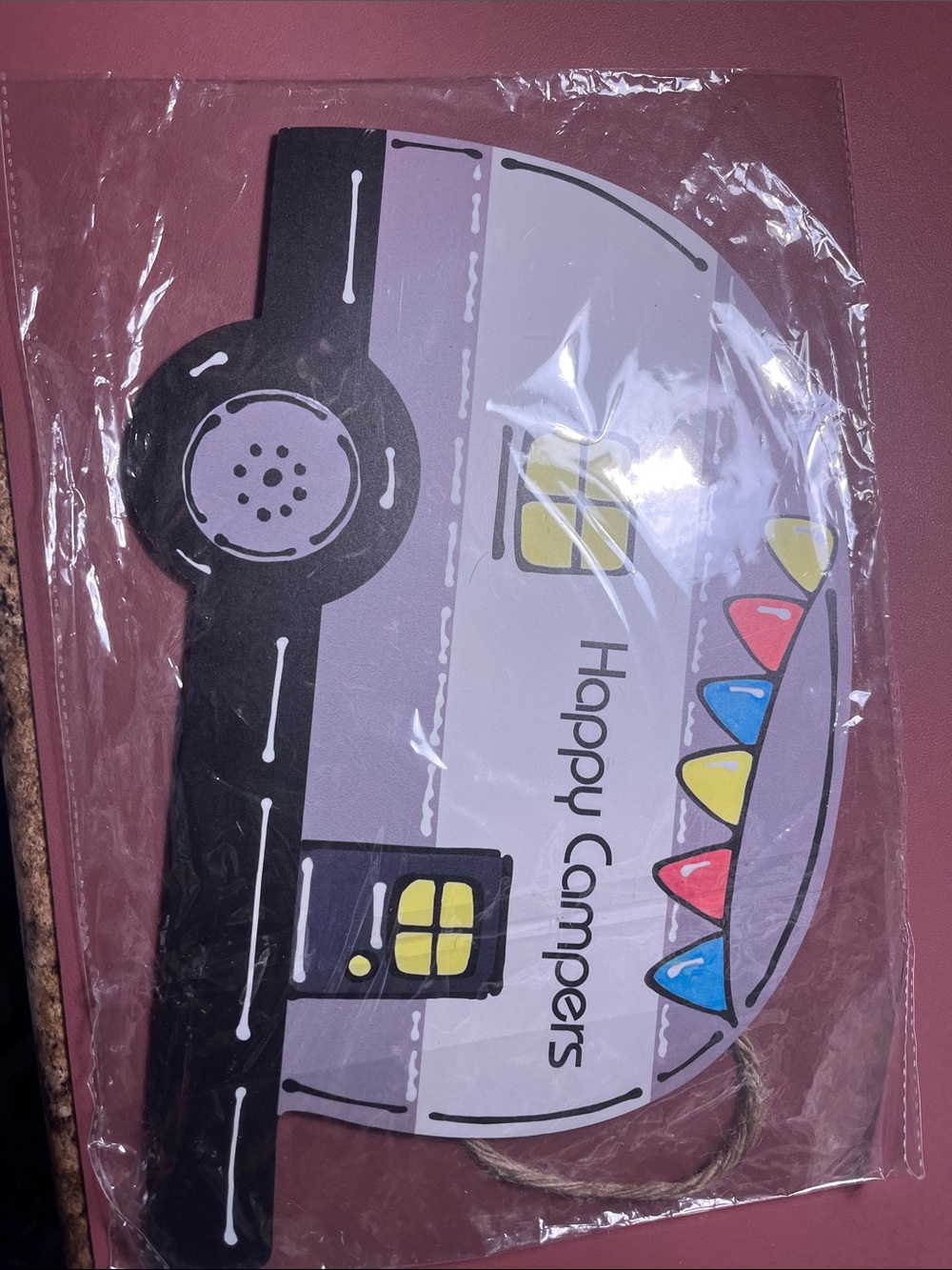 Lavender 'Happy Campers' Camper Decorative Accent